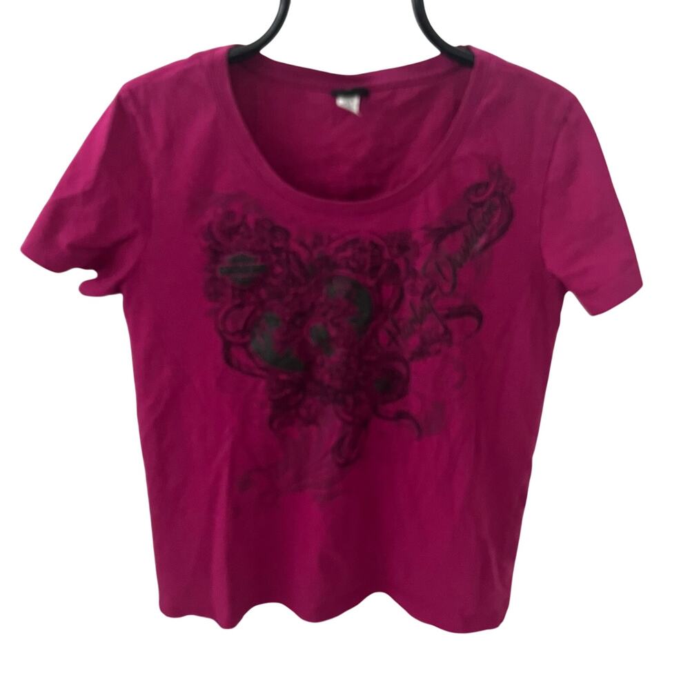 Harley-Davidson Adamec St Augustine FL Women’s XL Pink Dealer T-Shirt